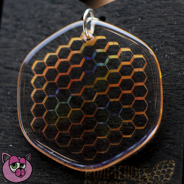 Teurfs Honeycomb Coin Pendant