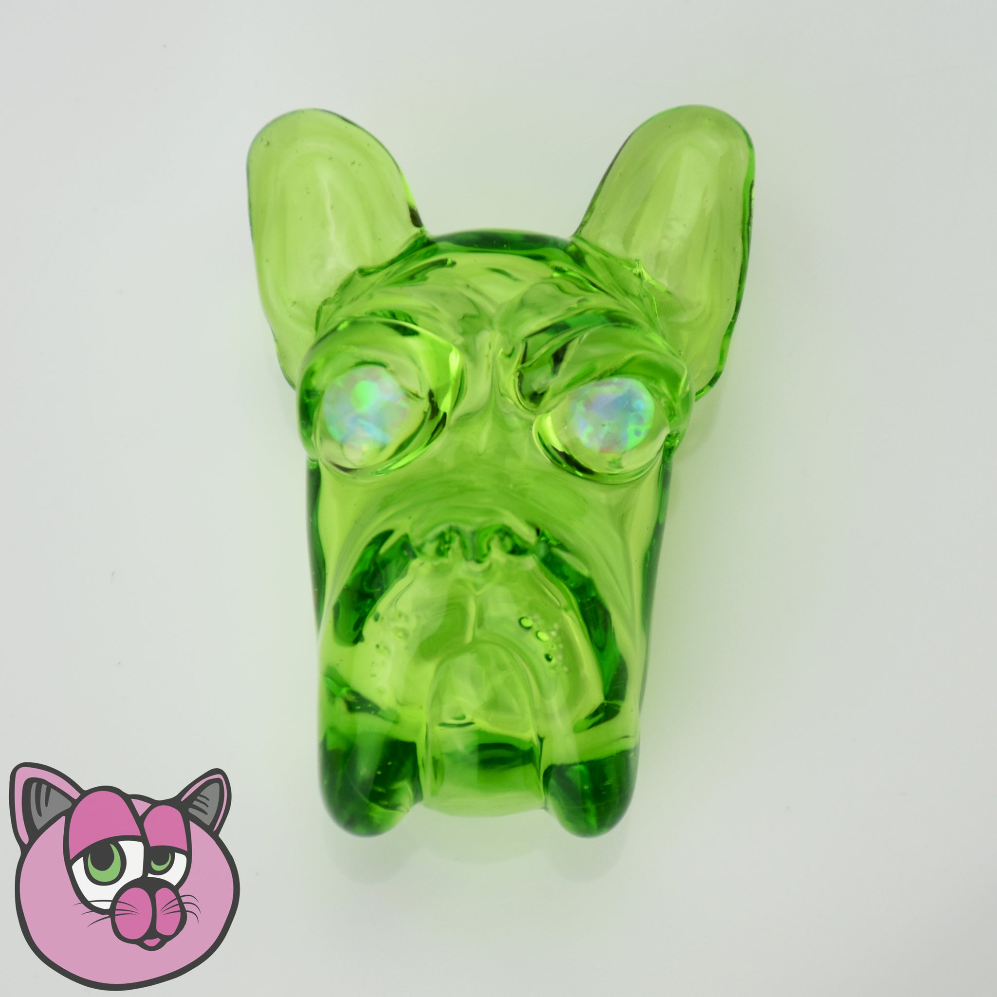 Swanny Glass Opal Eye Frenchie Pendant - Haterade