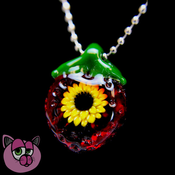 Glass by Boots x Glass by Blake Sunflower Strawberry Pendant