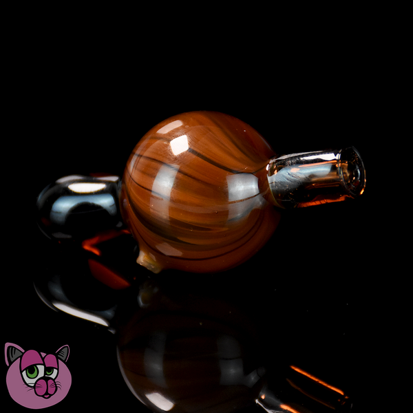 Leary Glass Woodgrain Bubble Cap - Amber