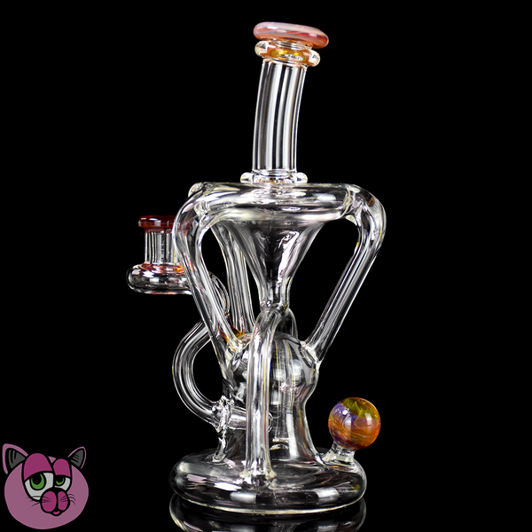 Logi Glass 3x2 Recycler - Amber Purple Accents