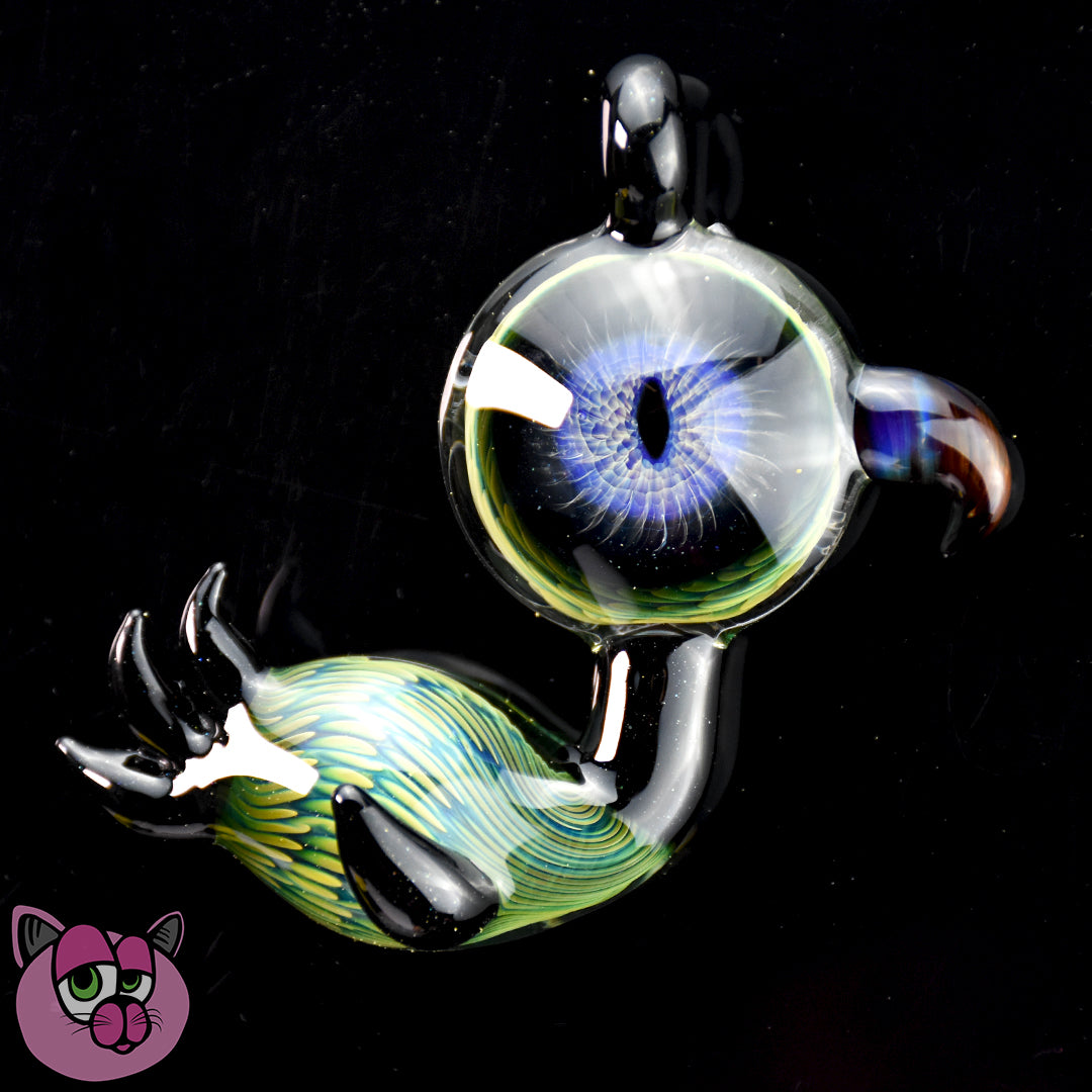 I Beat My Glass Bird Eye Pendant