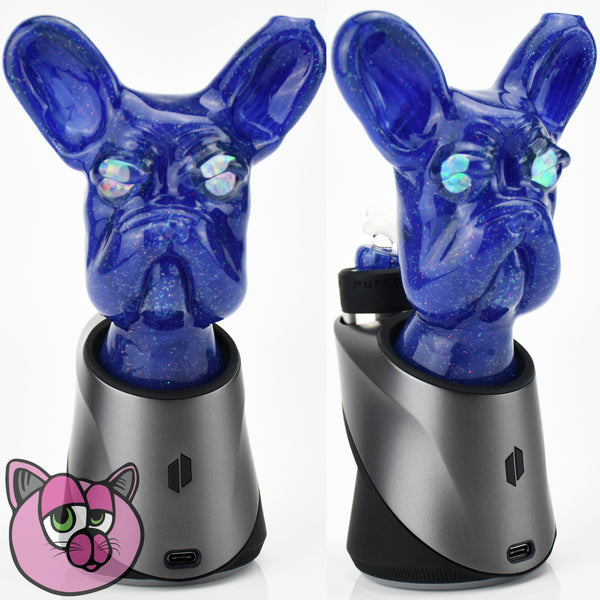 Swanny Frenchie Full Crushed Opal Puffco Top - Hyaccinth