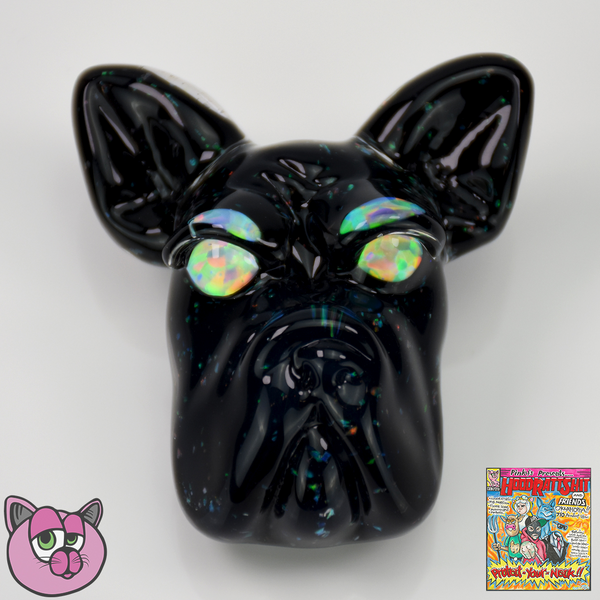 Swanny Glass Cropal Frenchie Pendant
