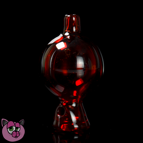 Black Drink Glass Bubble Cap - Pomegranate