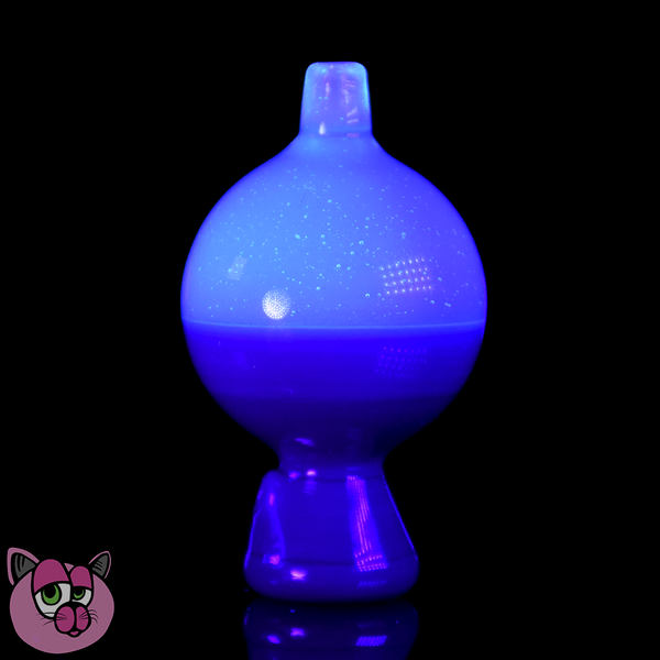 Black Drink Glass Bubble Cap - Aqua Azul / Blue V (UV)