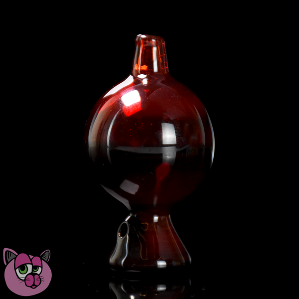 Black Drink Glass Bubble Cap - Dragons Blood / Pomegranate
