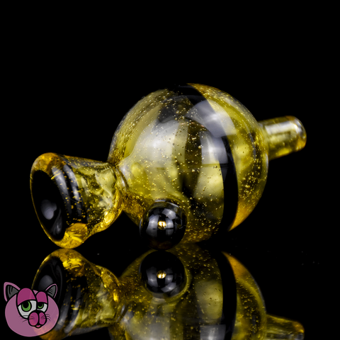 Black Drink Glass Bubble Cap - Terps / Ninja (CFL)