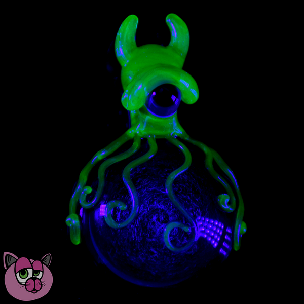 Creature Glass UV Devil Octopus Pendant